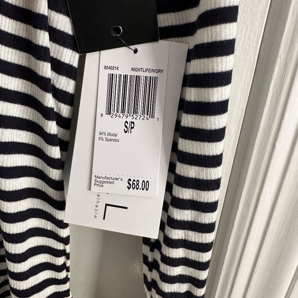 NWT Truth long sleeve ribbed stripped crew neck t-shirt (001) - Picture 2 of 6